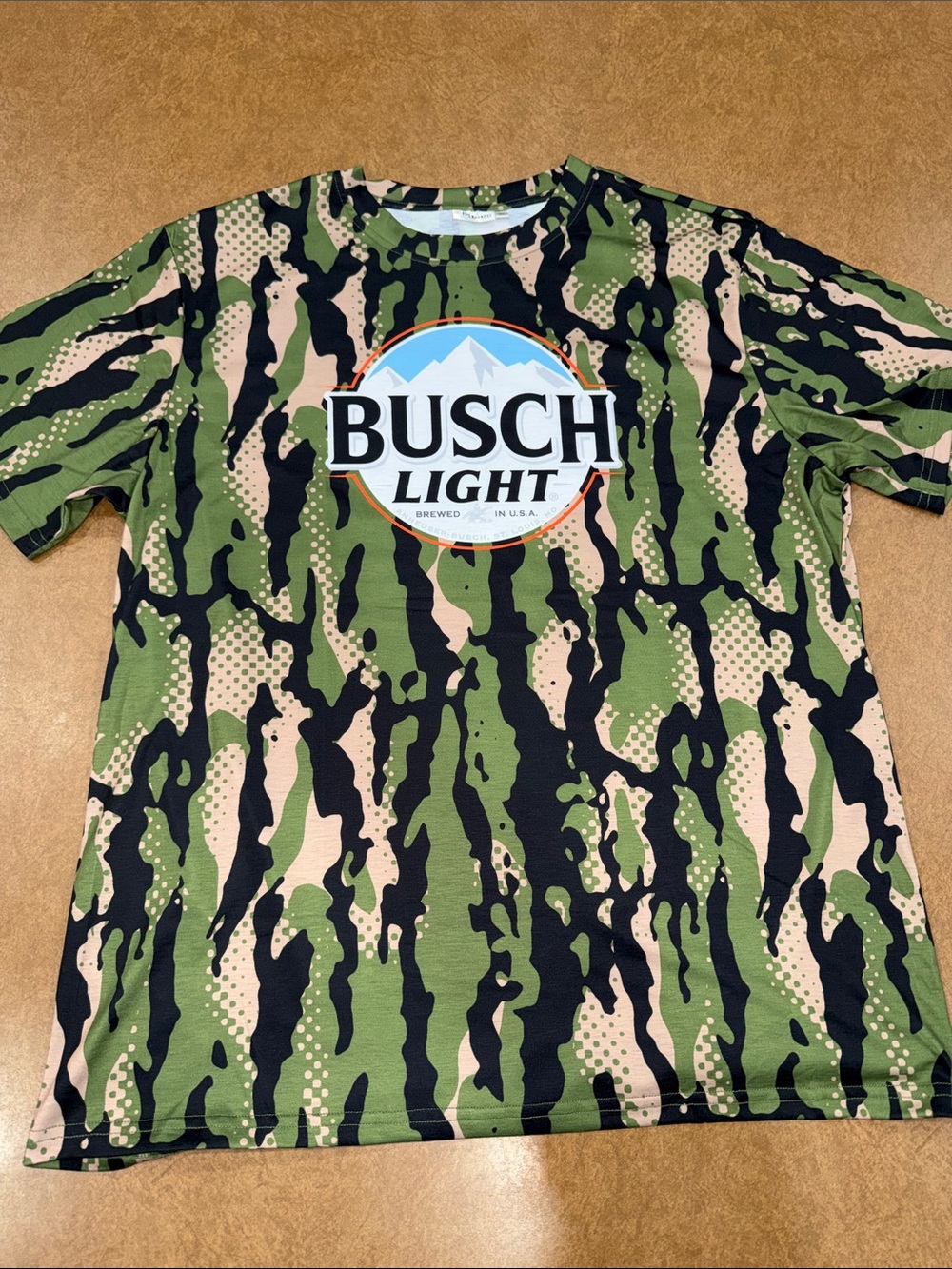 NWOT • FPS Apparel Bush Light Men’s Short Sleeve Camo Tee - Green • Size XL